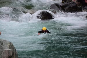 Intermediate Canyoning in Artogna Canyon near Alagna Valsesia, Aosta Valley