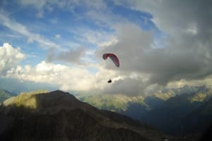 Tandem paragliding distance flight from Hintertux Glacier to Mayrhofen