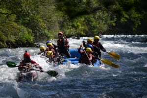 Rafting on the Isère river, from Centron