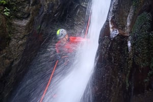 Canyoning in the Subra canyon, in Ariege