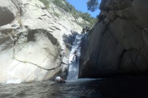 Sporting canyoning of the Llech, Pyrénées Orientales