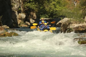 Rafting, Cliff Jumping, and Rope Swinging on the Cetina River near Omiš