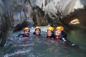 Canyoning at La Mela in Abdet, near Alicante