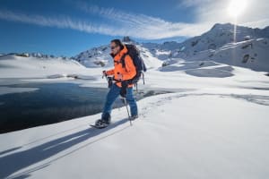Excursión deportiva con raquetas de nieve por las crestas de Cardinquère desde Cauterets