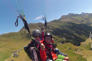 Tandem Paragliding Flight over Verbier in Val de Bagnes