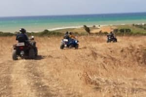 Quad safari through the Canyon of Verdura River to the sea in Agrigento, Sicily