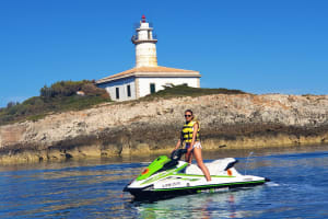Jet Ski Guided Excursion from Alcudia to Cala de Aucanada, Mallorca