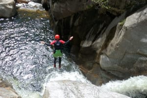 Beginner canyon of Malvaglia in Ticino