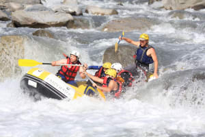 Rafting down the Ubaye River near Barcelonnette