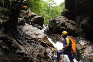 Classic Canyoning in Sorba Canyon near Alagna Valsesia, Aosta Valley
