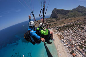 Tandem Paragliding Flight over San Vito Lo Capo, near Trapani, Sicily