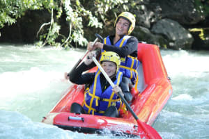 Canoe Rafting down the Isere in La Plagne