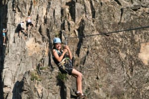 Via corda of the Eagle in Ardèche
