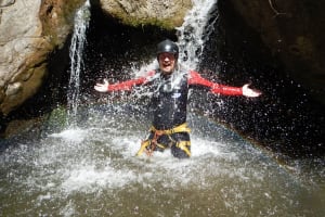Sporty Canyoning in the Auerklamm Gorges near Imst, Tyrol