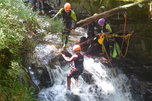 Canyoning in Vega de Pas on the Aján River, Cantabria