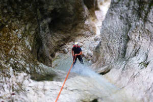 Canyoning excursion in the Kesselbach gorge