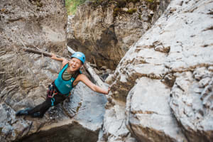 Découverte du canyoning à Heart Creek près de Banff