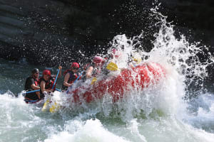  Guided whitewater rafting tour down the Fraser River from Jasper