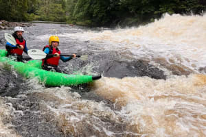 Kayak Rafting on the River Leven at Kinlochleven, near Fort William