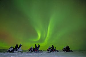 Ausflug mit dem elektrischen Schneemobil in den Abisko-Nationalpark