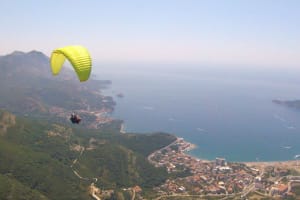 Tandem Paragliding Flight over Budva Old Town, Montenegro