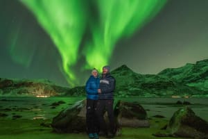 Excursion aux aurores boréales en minibus depuis Tromsø