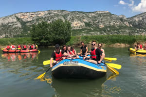 Rafting down the Adige River from Borghetto d'Avio, Lake Garda
