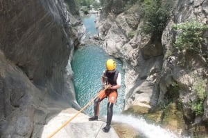 Canyoning in Manikia Gorge in Euboea from Athens