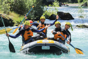 Mini-Rafting auf dem Gave de Pau, Hautes-Pyrénées