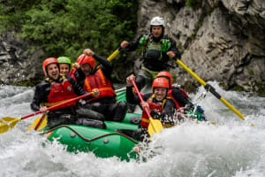 Full rafting down  the Isère River, Savoie