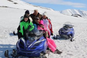 Family Snowmobile and Sled Ride Adventure from Akureyri