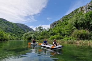 Canorafting down the Cetina river near Omiš