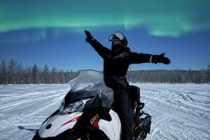 Excursion en motoneige aux aurores boréales depuis Rovaniemi