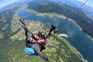Paragliding Flight over Lake Ossiach near Villach, Carinthia