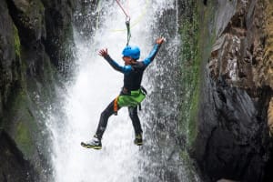 Descent of the canyon of Marc near Tarascon-sur-Ariège