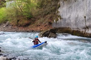 Airboat-Abfahrt der Giffre bei Samoëns