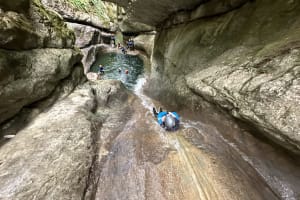 Descent of the Ternèze canyon near Chambéry, Savoie