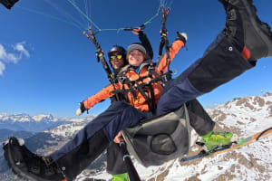 Paragliding First Flight over Verbier, Val de Bagnes