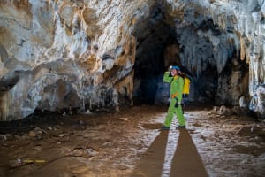 Caving in the 2 Avens Cave near Vallon-Pont-d'Arc, Ardèche