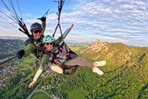 Tandem Paragliding Flight in Salzburg from the Summit of Gaisberg
