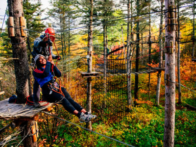 Parcours accrobranche du Cap Jaseux au bord du fjord du Saguenay, Saint-Fulgence