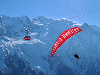 Tandem Paragliding Flight over Chamonix from Planpraz