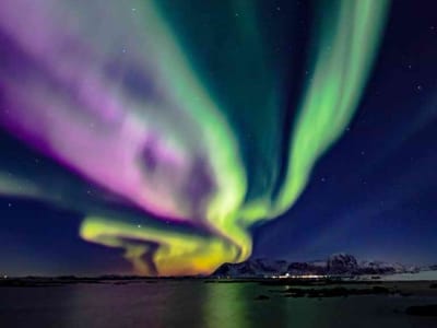 Excursion en raquettes aux aurores boréales depuis Eggum, Lofoten