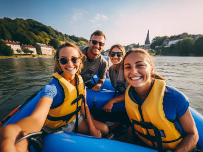 Raft Rental on the Rhine departing from Stein am Rhein near Zurich