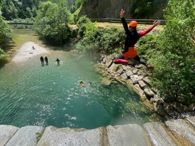 Barranquismo deportivo en el desfiladero del Río Palvico, Lago de Garda