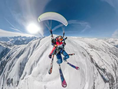 Winter Paragliding Flight in Courchevel or Méribel, Les Trois Vallées