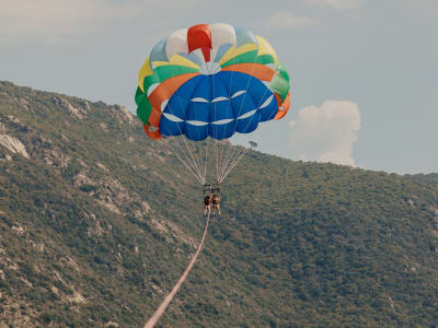 Parasailing in the Gulf of Ajaccio from Porticcio