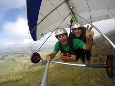 Hang gliding tandem flight over Annecy