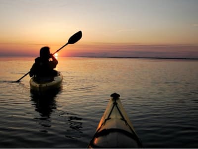 Kayak en la laguna de Kabeljous en Jeffreys Bay