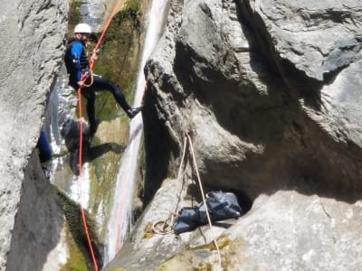 Descente en canyoning du Pussy près de Courchevel